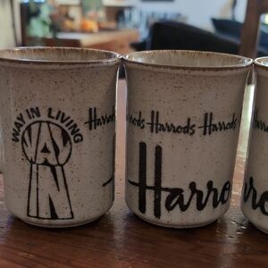 Harrods 'Way In' Vintage Mod Mugs